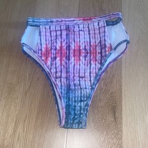 ASOS high waisted cut out bikini bottoms